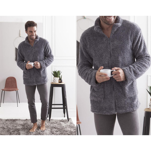 Becquet - Veste d'intérieur unie - homme-gris - Loungewear Becquet